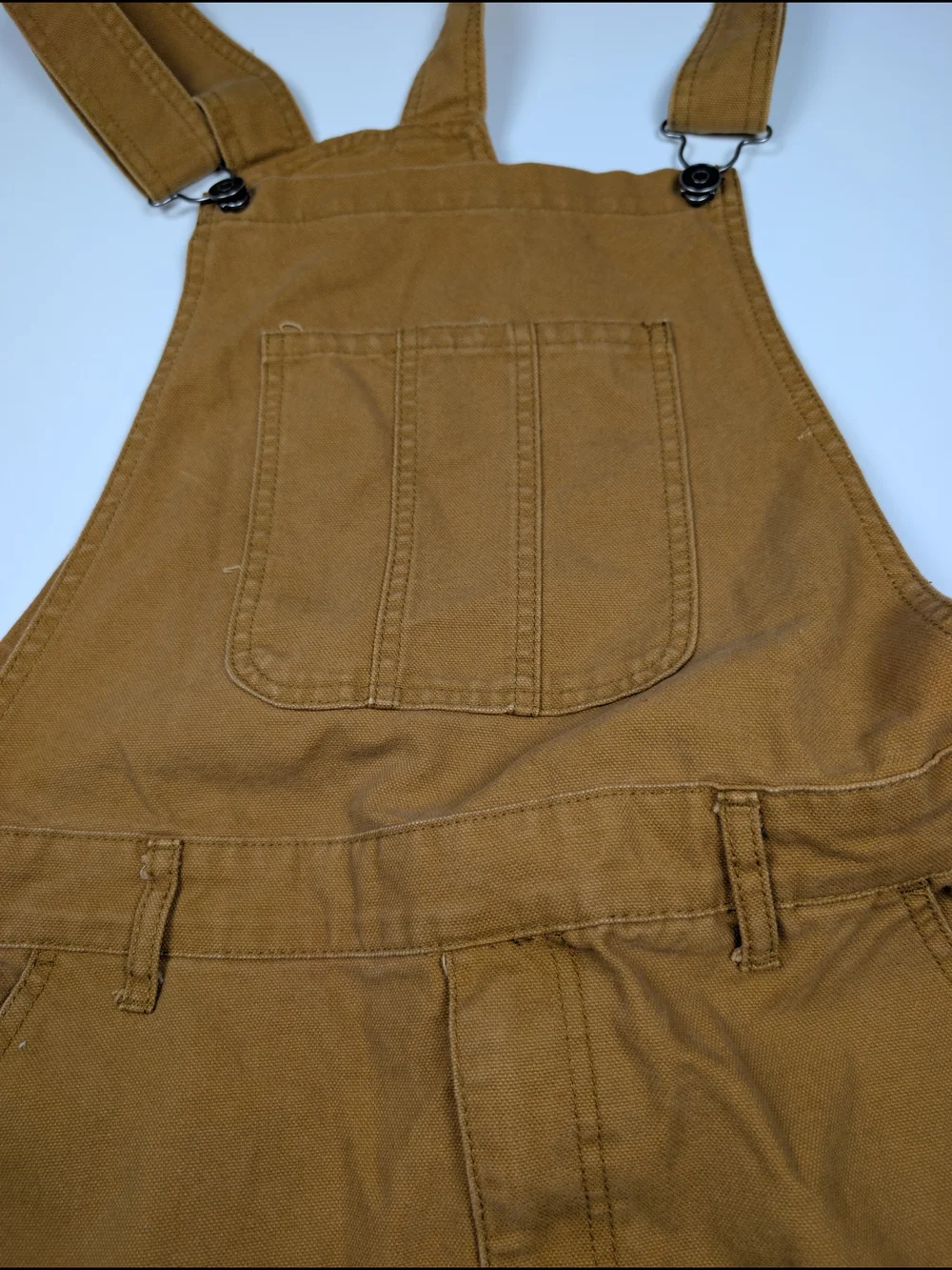 Forever 21 Men Cotton Canvas Carpenter Overalls Duck Brown Medium